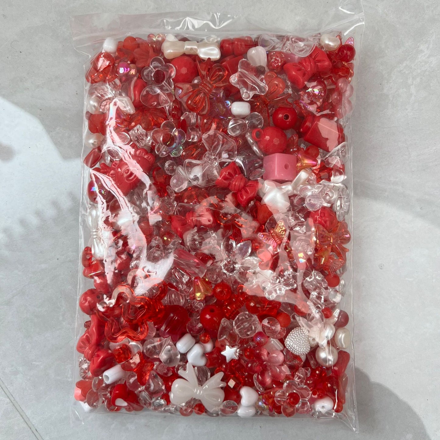 Cute Bow & Flower Acrylic Beads - DIY Mobile Phone Chain Necklace Lanyard Accessories