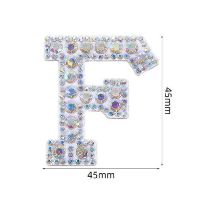 In stock AB color hot stamp diamonds, pearl letter embroidery badges, badges, patch patches, apparel accessories, full diamonds, full diamonds