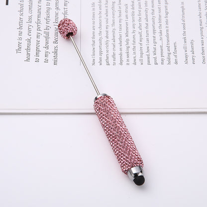 Source wholesale DIY touch screen full diamond ballpoint pen AB dazzling faience clay diamond ballpoint pen cross-border hot selling handmade gifts
