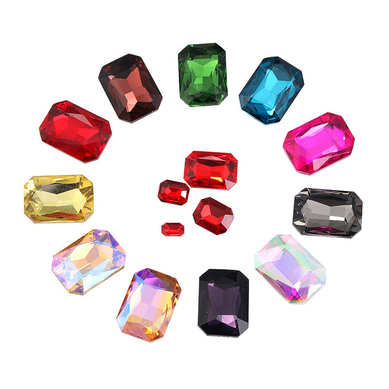 Octagon Pointed Bottom Diamond Rhinestones - Crystal Necklace Earring Tiara Hat Costume Accessories