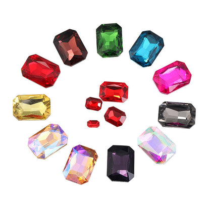 Octagon Pointed Bottom Diamond Rhinestones - Crystal Necklace Earring Tiara Hat Costume Accessories