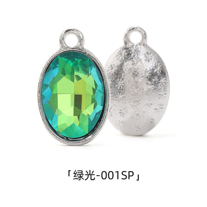 Cross-border wholesale oval pendants, zinc alloy pendants, earrings, bracelets, jewelry accessories, high-appearance oval single pendants