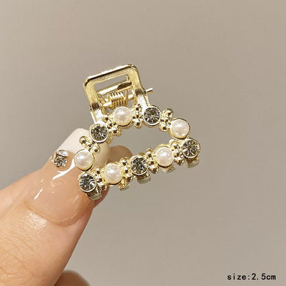 2026 new high-end flash diamond metal hairpin small grab clip women's bangs clip side forehead hairpin Korean headdress