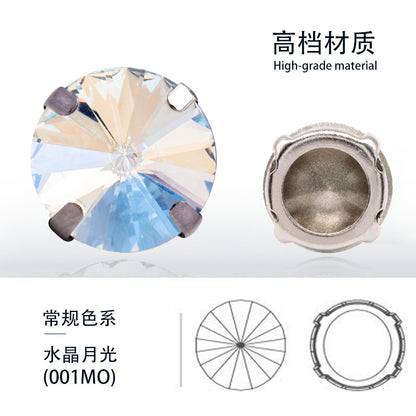 Factory direct sales satellite hollow claw drill glass special-shaped copper claw thickened hand-sewn garment accessories DIY accessories