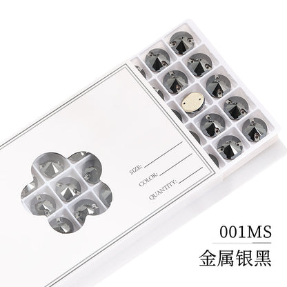 Flat Bottom Hand-Sewn Diamond K9 Satellite Round Flat Buckle Double Hole Punched Hand-Sewn Diamond Wedding Dress Apparel Accessories Super Flash Satellite