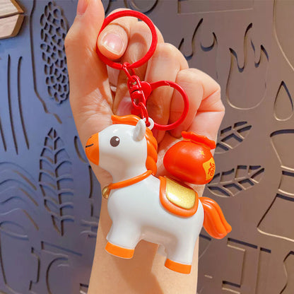 Horse Keychain - Love Pony Mobile Phone Pendant Car Key Chain Student Gift