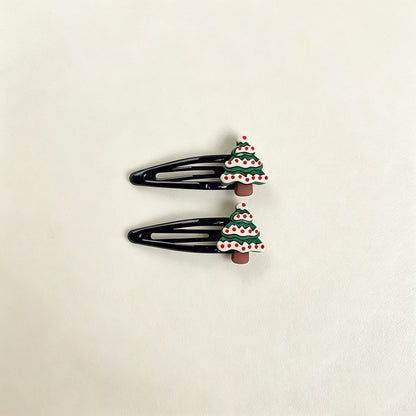 Christmas BB clip hairpin cartoon cute Santa hairpin red BB clip girl side clip bangs clip hair accessories