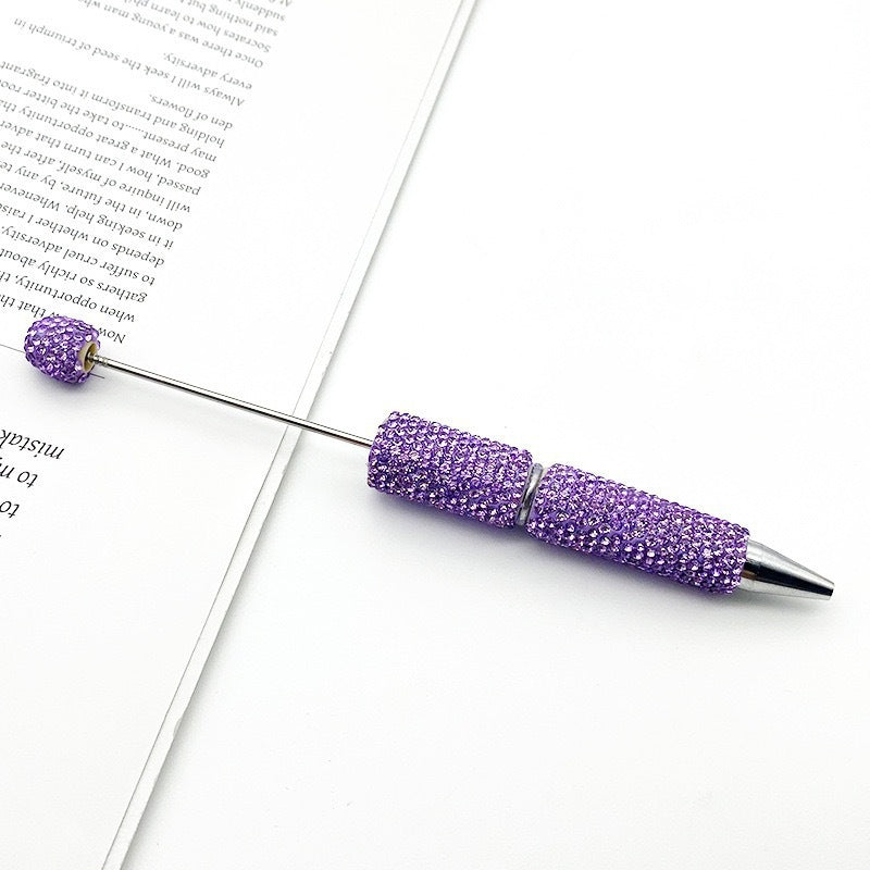 DIY solid color full diamond ballpoint pen exquisite heavy industry rhinestone cute ballpoint pen cross-border hot selling puzzle gift pen