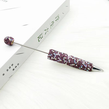 AB full diamond ballpoint pen diy cross-border creative beaded ballpoint pen cap with diamond heavy industry gift pen spot wholesale
