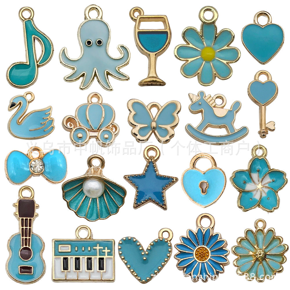 pendant Charms mix collections - Dripping Alloy DIY Bracelet Necklace Earring Key Ring Pendant
