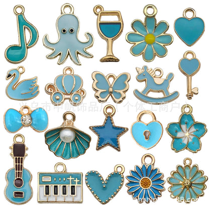 pendant Charms mix collections - Dripping Alloy DIY Bracelet Necklace Earring Key Ring Pendant