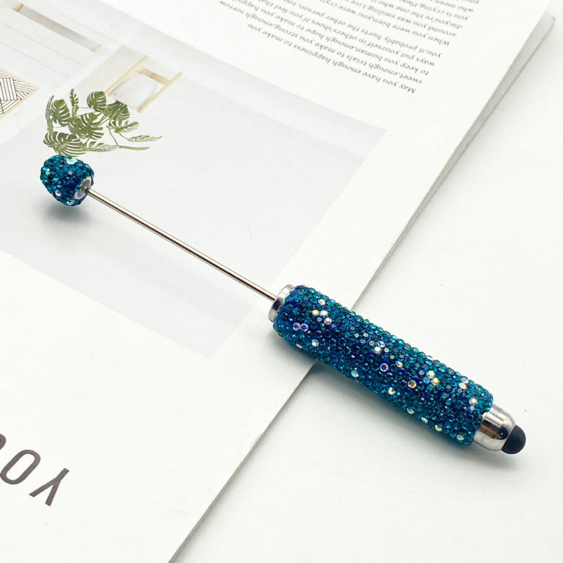 AB colorful full diamond touch screen pen DIY clay handmade rhinestone ballpoint pen live broadcast hot sale beaded gift pen hot sale