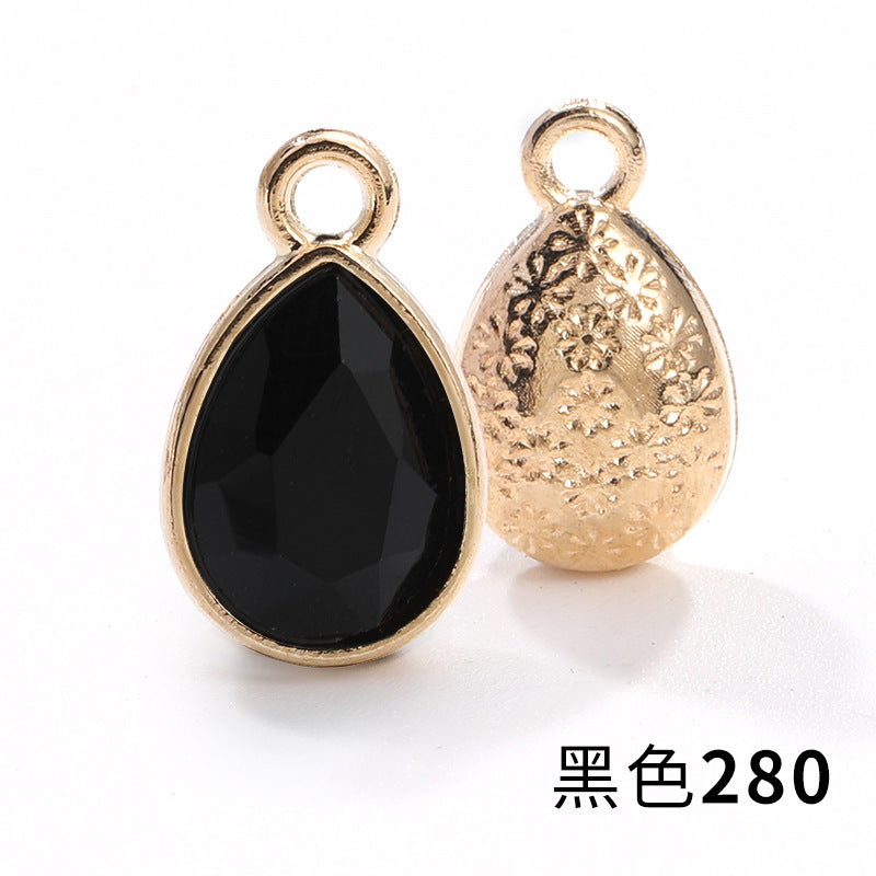 Cross-border hot-selling waterdrop pendants, gold-plated base diamond-inlaid headbands, clothing accessories, earrings, necklaces, accessories, versatile single pendants