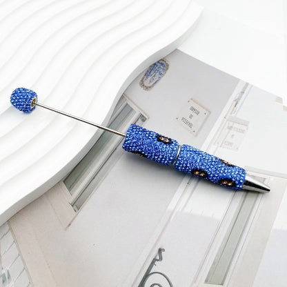 Leopard print full diamond ballpoint pen creative DIY beading pure handmade diamond set ballpoint pen advertising gift pen spot wholesale