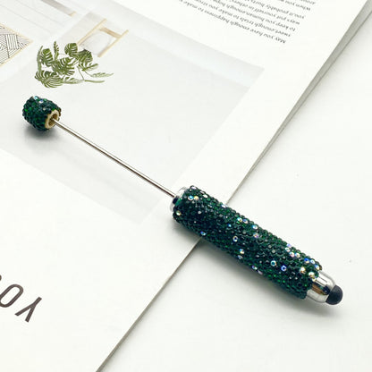 AB colorful full diamond touch screen pen DIY clay handmade rhinestone ballpoint pen live broadcast hot sale beaded gift pen hot sale