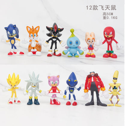 New Flying Sonic Handicraft Toys Tone Mouse Ornaments Cake Decorations Hedgehog Claw Machine Hot