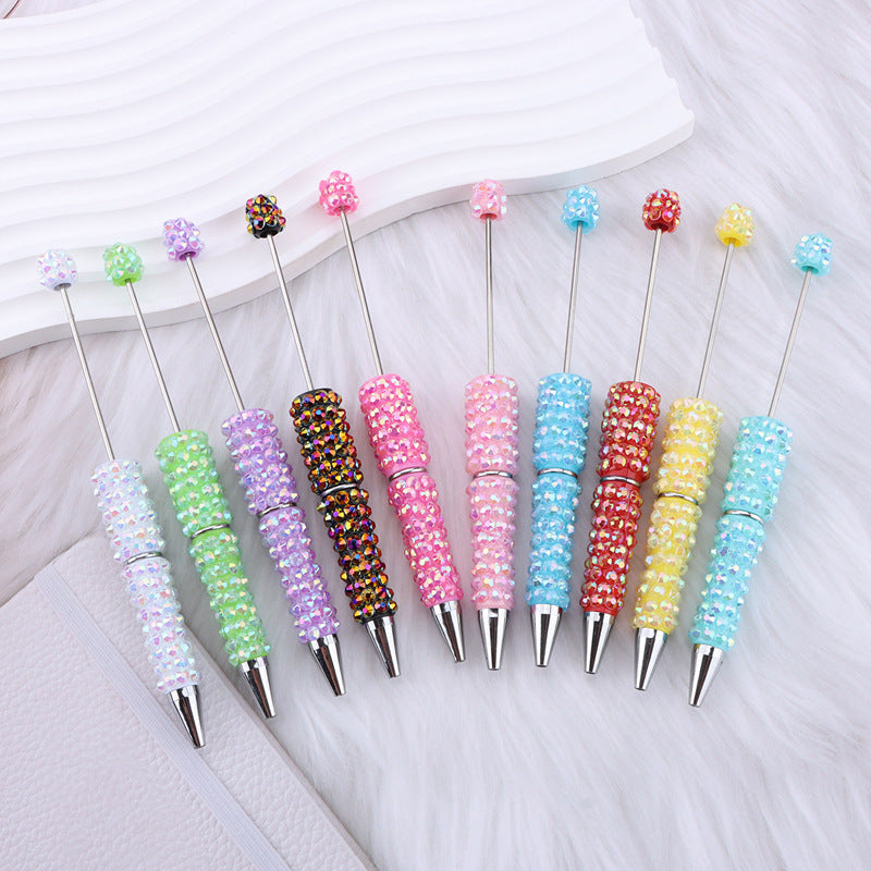 creative DIY diamond-encrusted ballpoint pen broken diamond full diamond ballpoint pen color cute cartoon heavy industry cute pen