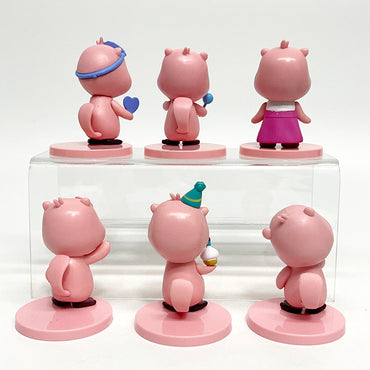 Tilt head Ruby 6 models little beaver figure blind box cute toy doll car cake ornament gacha claw machine