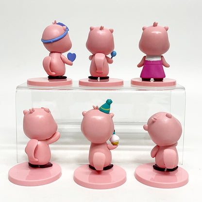 Tilt head Ruby 6 models little beaver figure blind box cute toy doll car cake ornament gacha claw machine