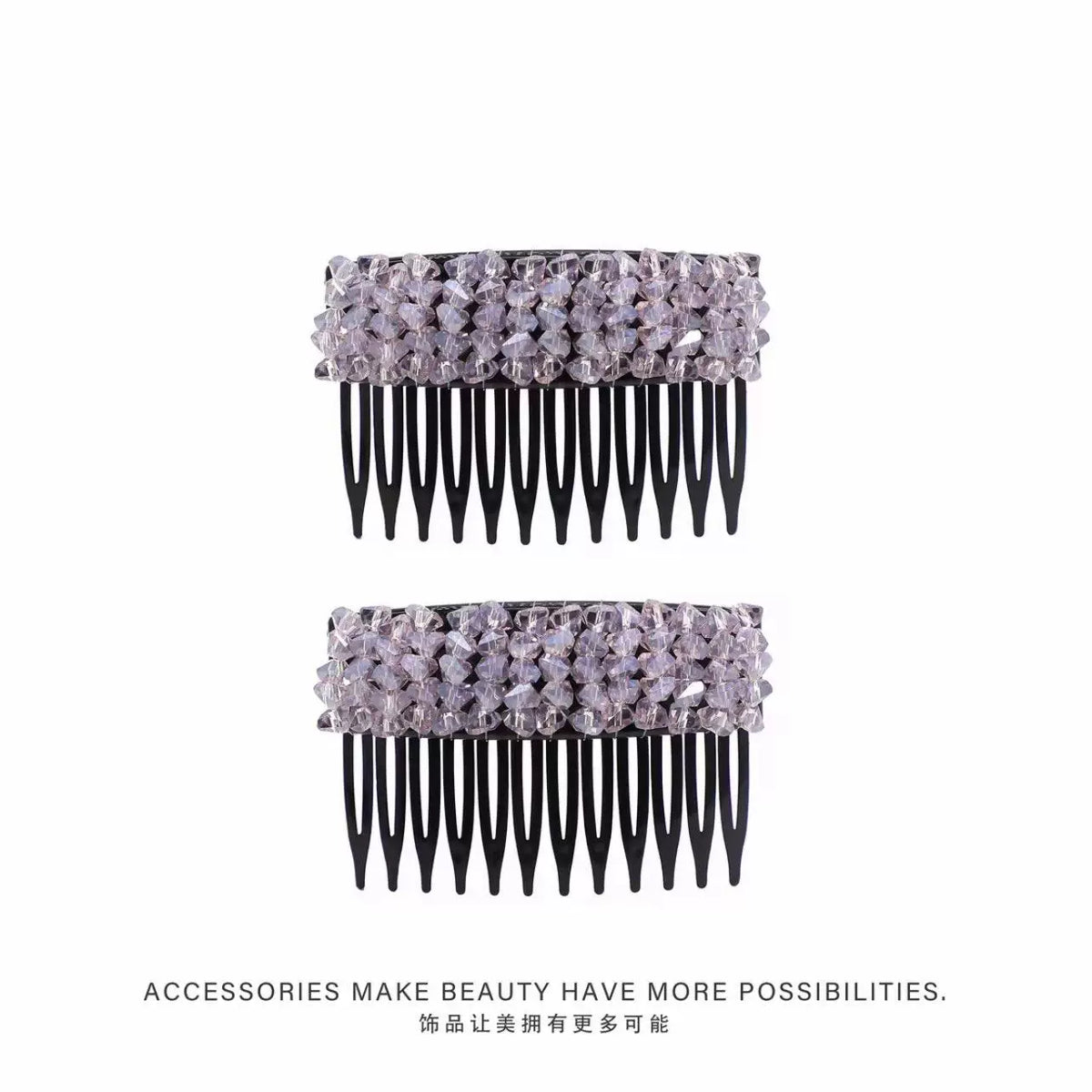 Elegant light luxury rhinestone hair comb, high-end inverted comb hair accessory, new style of bangs and loose hair organizer, side hair clip