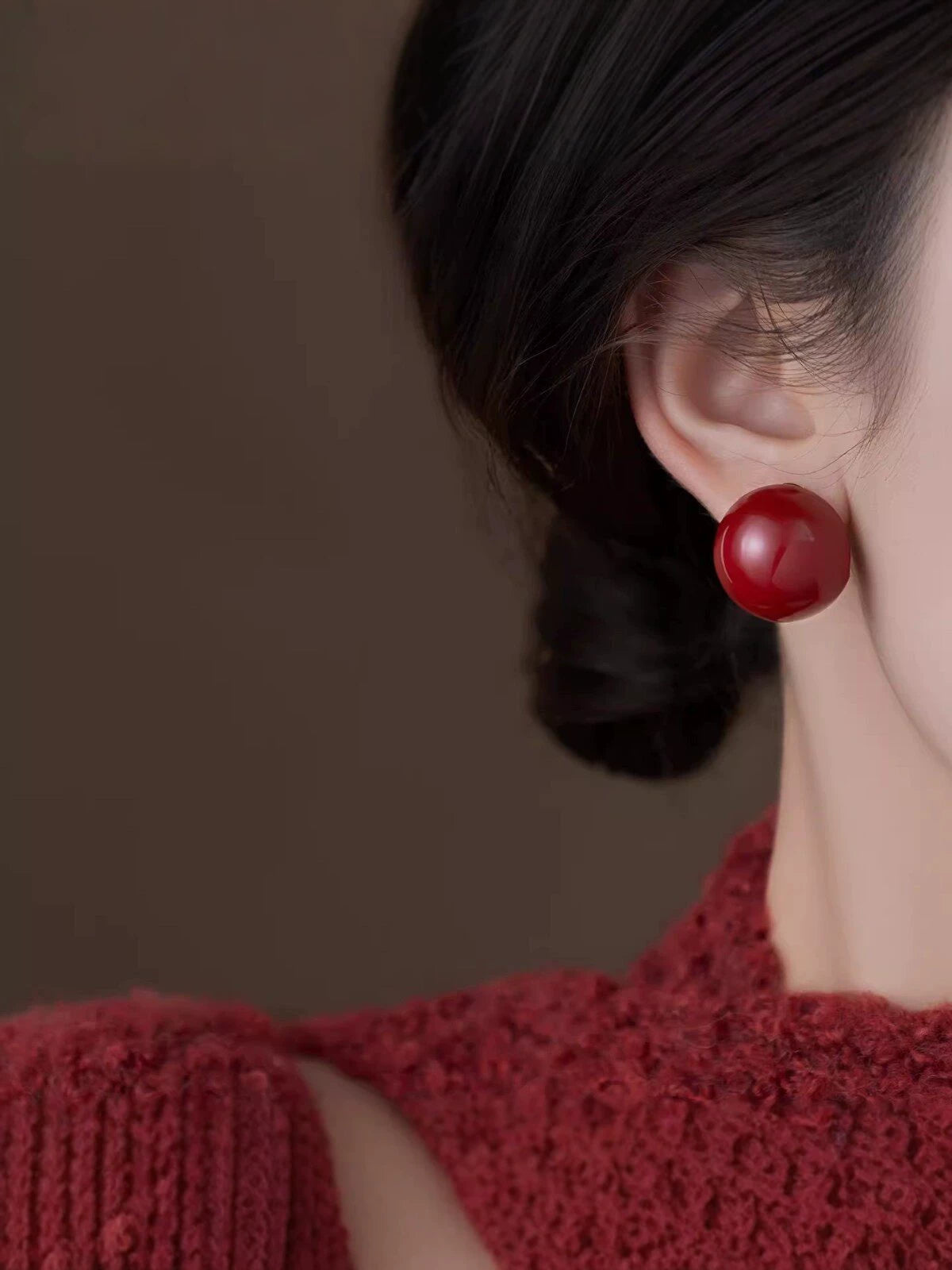 2026 New Hot Large Bite-Mouth Pearl Stud Earrings for Women, High-End Light Luxury Elegant Earrings 925 Silver Needle Earrings