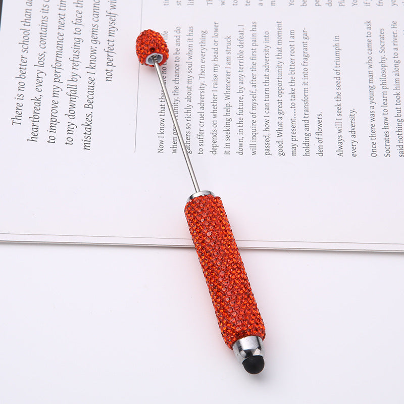 Source wholesale DIY touch screen full diamond ballpoint pen AB dazzling faience clay diamond ballpoint pen cross-border hot selling handmade gifts