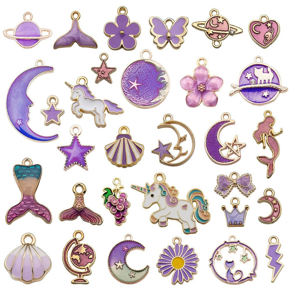 pendant Charms mix collections - Dripping Alloy DIY Bracelet Necklace Earring Key Ring Pendant