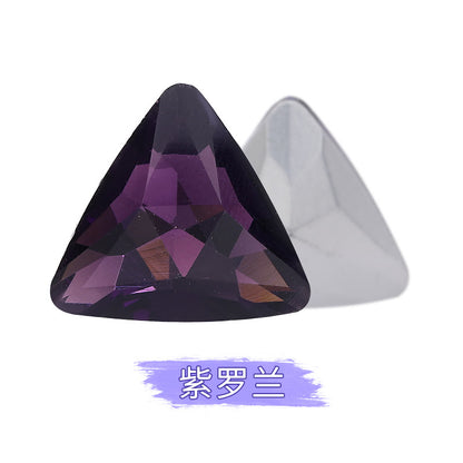 Pointed bottom triangular diamond, irregular rhinestone phone case, diamond attachment, diamond apparel, clothing, shoes, bags, crystal jewelry, accessories, pointed bottom triangular diamond