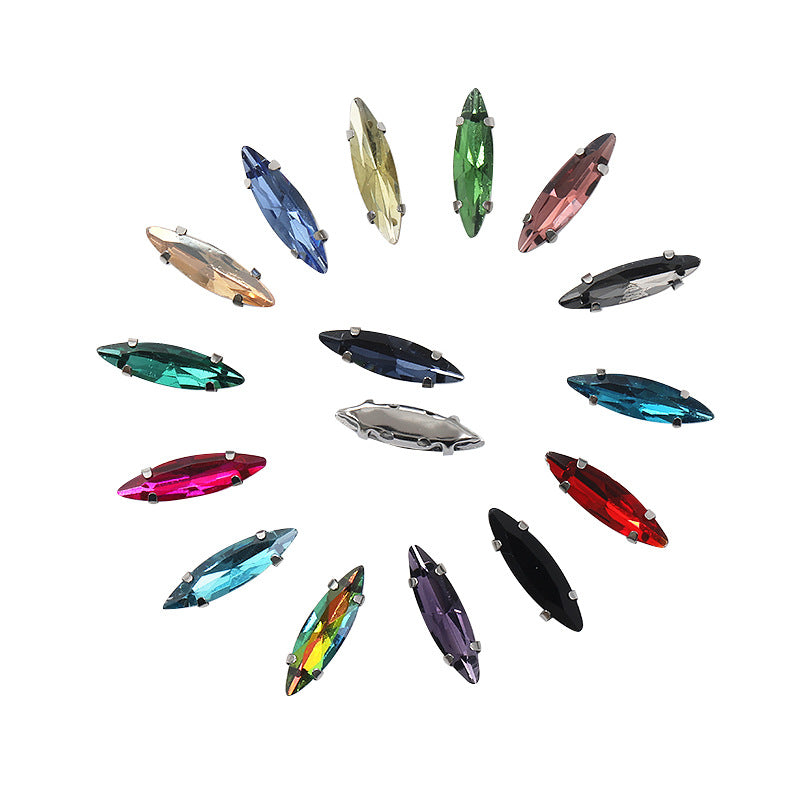 Slender claw drill, manual drilling, hand-stitched glass drill, anti-hook claw drill, hat accessories, clothing accessories, fine brassicle claw drill