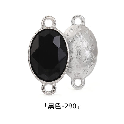 Oval 10*14mm double hanging zinc alloy silver chain headband pendant clothing DIY accessories hairpin headband hanging