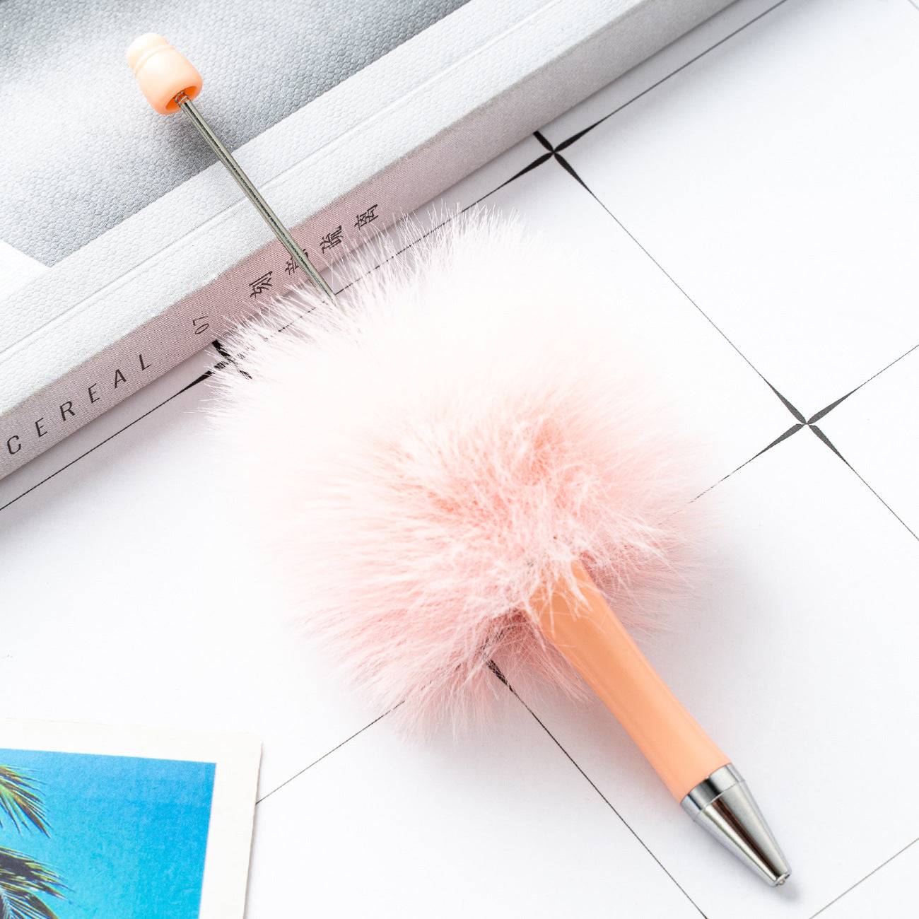 DIY Plastic Ballpoint Pen - Creative Handmade Plush Cartoon Hairball Pen Wholesale