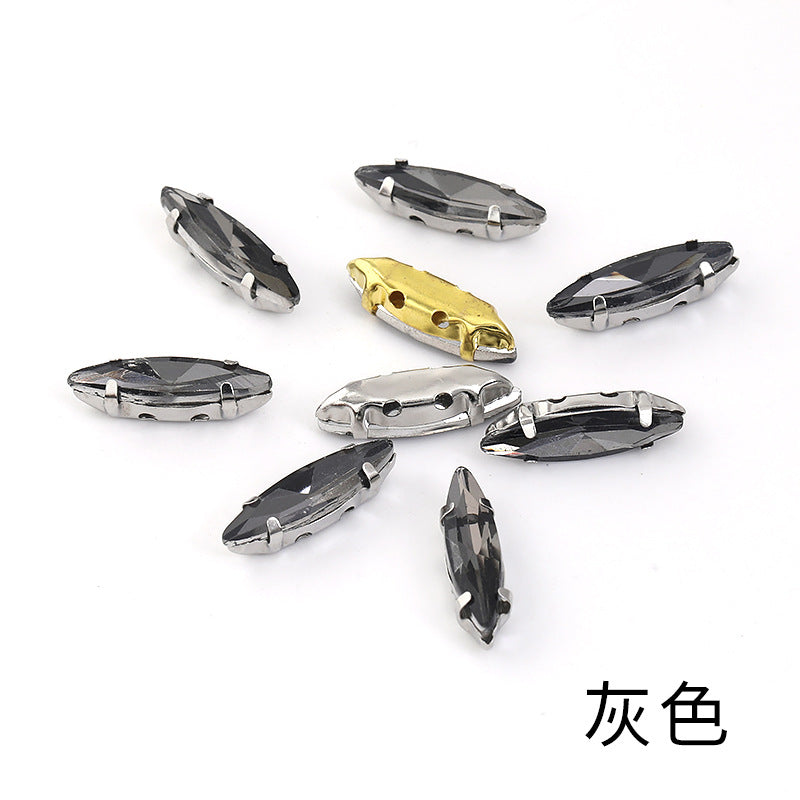 Slender claw drill, manual drilling, hand-stitched glass drill, anti-hook claw drill, hat accessories, clothing accessories, fine brassicle claw drill