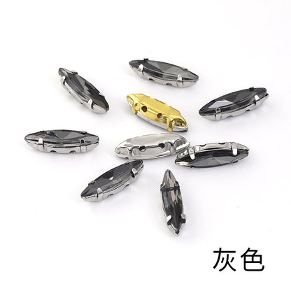 Slender claw drill, manual drilling, hand-stitched glass drill, anti-hook claw drill, hat accessories, clothing accessories, fine brassicle claw drill