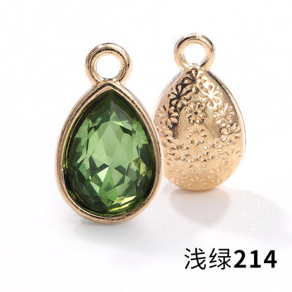 Cross-border hot-selling waterdrop pendants, gold-plated base diamond-inlaid headbands, clothing accessories, earrings, necklaces, accessories, versatile single pendants