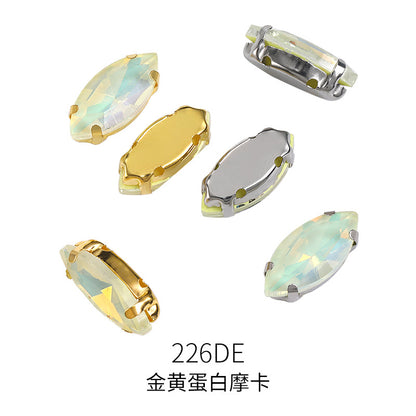Xichuan horse's eye protein mocha claw drill with holes hand-sewn glass rhinestone DIY macaron clothing hat decoration
