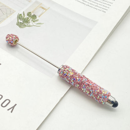 AB colorful full diamond touch screen pen DIY clay handmade rhinestone ballpoint pen live broadcast hot sale beaded gift pen hot sale