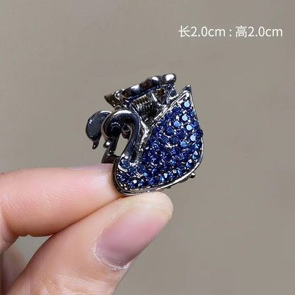 High-end flash diamond metal hair clip, small grab clip for women, bangs clip, side forehead hair clip, Korean headpiece clip, secure hair