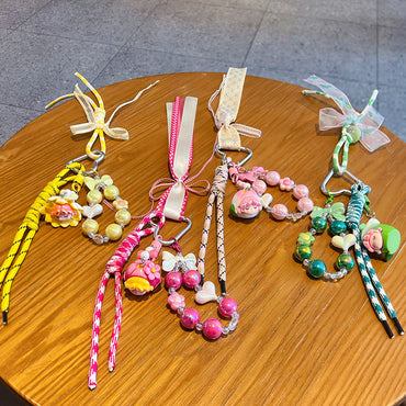 Creative DIY Cute Grain Fruit Bracelet Keychain Pendant Female Cute Couple Car Keychain Bag Trinkets