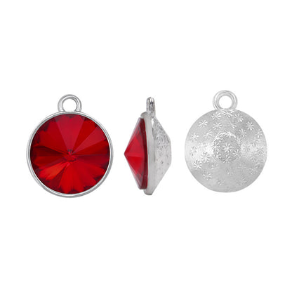 12mm zinc alloy satellite single pendant bag, necklace, bracelet, clothing decoration, accessory satellite shape round single-hole pendant