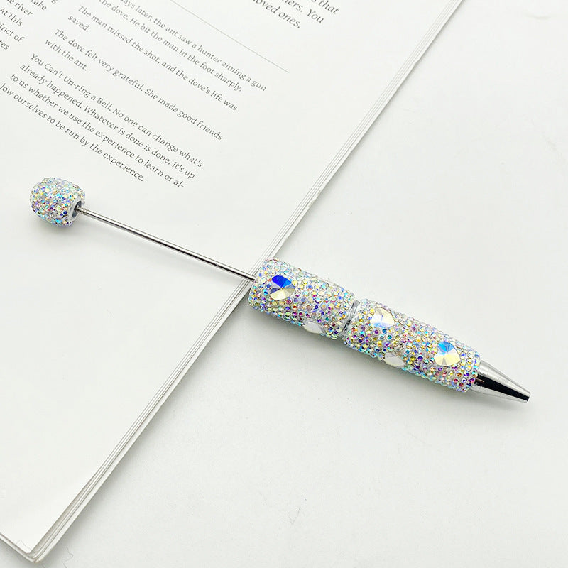 Love full diamond ballpoint pen creative DIY beading handmade diamond inlaid ballpoint pen educational student stationery spot wholesale