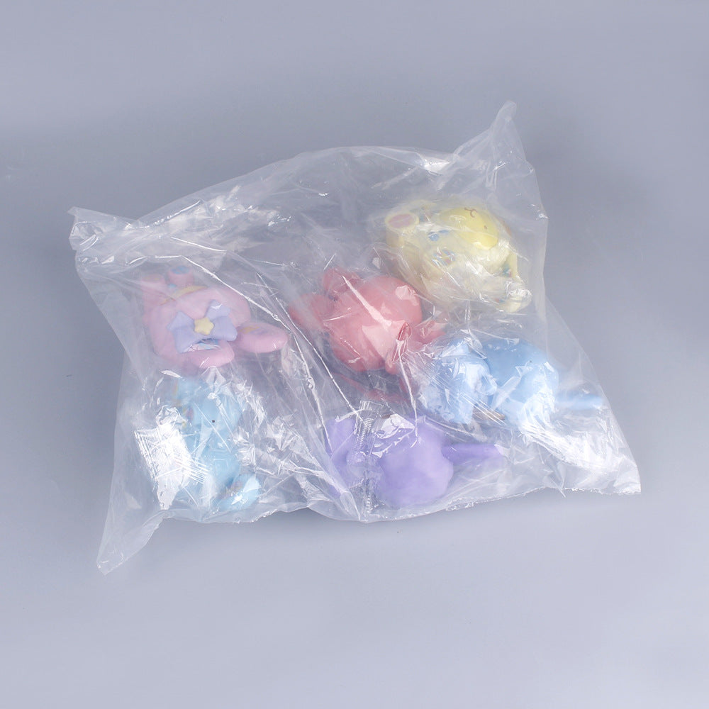 Large seated Melody 6-piece set macaron color rabbit jade laurel dog anime doll trendy play blind box