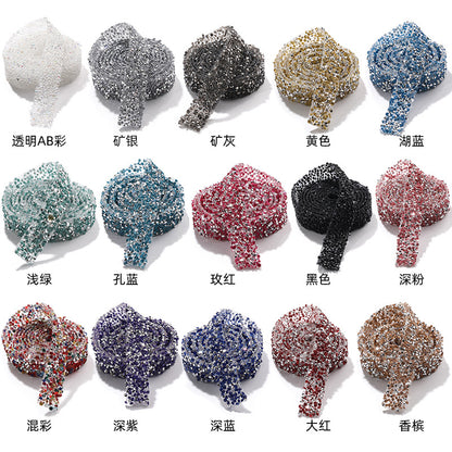 Resin drill belt width 1.2cm tear off instant jewelry handicrafts cups, shoes bags clothing accessories color diamond belt 1 yard