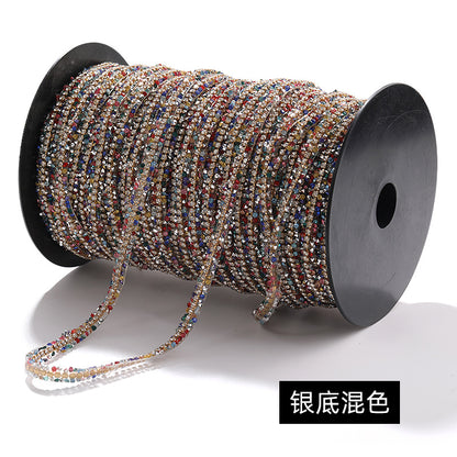 0.9mm wide double-sided tape peels off and sticks diamonds with rhinestone claw chains, diamond strips, colorful diamond chains, dense DIY accessories