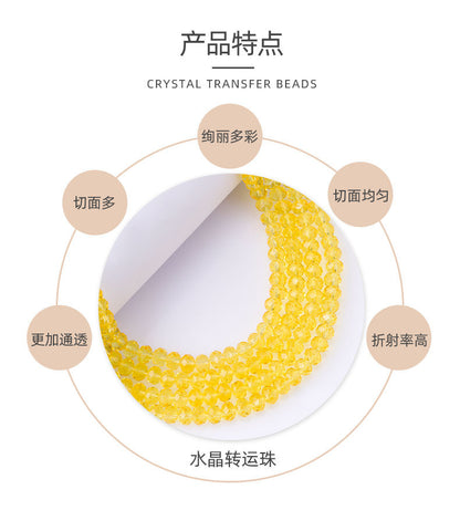 Glass Crystal Beads Loose Beads - Wheel Faceted Bracelets Necklace Accessories Crystal Flat Beads