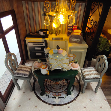 M213 Dream Building High Pavilion DIY Hand Assembled Wooden Cabin 3D Three-dimensional European Assembly Cabin Cross-border Toys