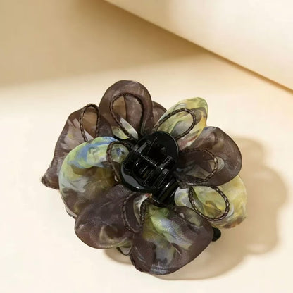 Small Cloud Bubble Claw Clip for Women, High-End Butterfly Bow Hair Clip, Hair Volume Small, Back Shark Clip Flower Hair