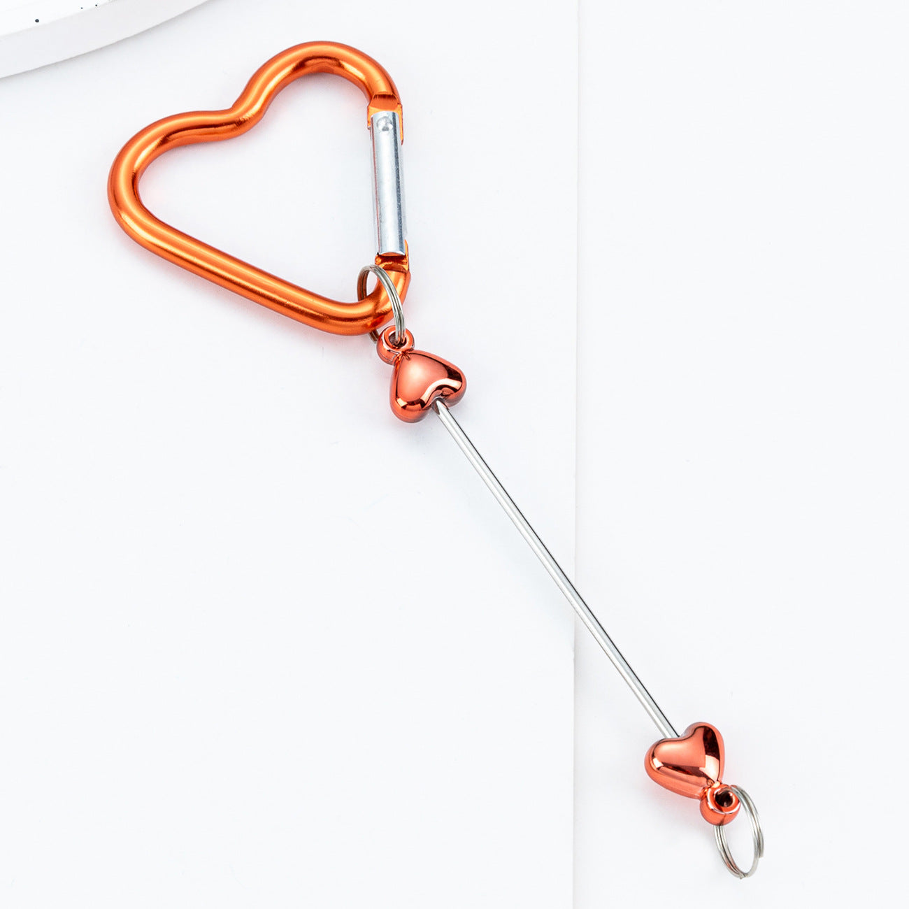 DIY Beaded Love Carabiner - Metal Bag Hook Jewelry Outdoor Kettle Backpack Carabiner