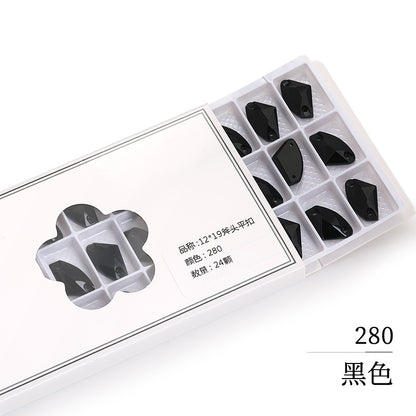 Axe Flat Buckle - Flat Bottom Special-Shaped Hand-Sewn Rhinestones Real Silver Plating Shoe Accessories Luggage Clothing