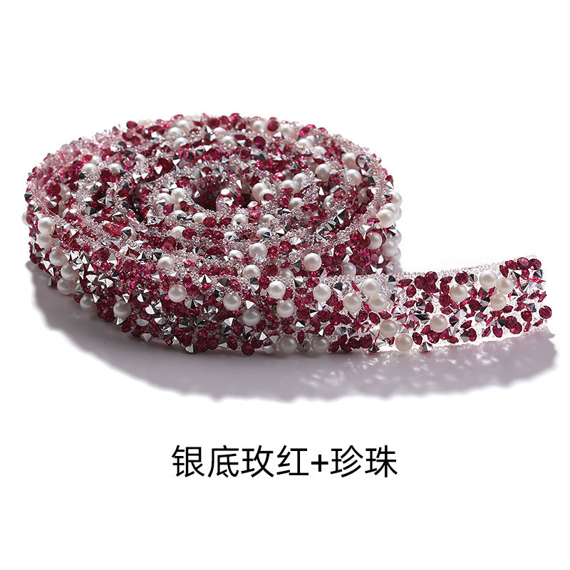 Resin Diamond Rhinestone Strips - Tear-Off Ready-to-Paste Sequins Hot Diamond Shoes Clothing Accessories and DIY crafty