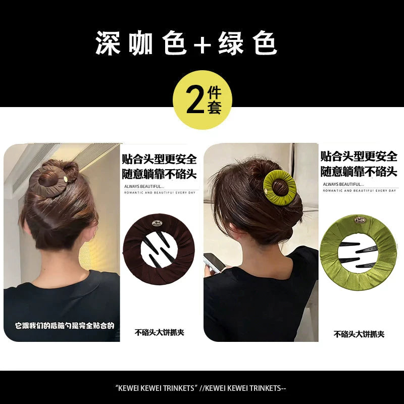 Flat hair clip, large pancake claw clip for women, new style for women, half-tie hair bun hair clip for the back of the head, yoga sports hair clip